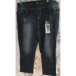 Torrid Women's Lean Jean Crop Midnight Dream Skinny Pull on Jeggings Size 2 NWT